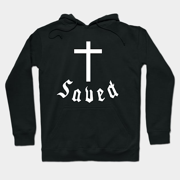 Saved Cross Christian Design Hoodie by Mattamier